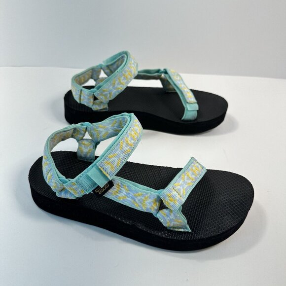 Teva Womens Sandals Size 8 Blue Yellow Strappy Sport Walking Shoe 1090969 - Picture 2 of 7